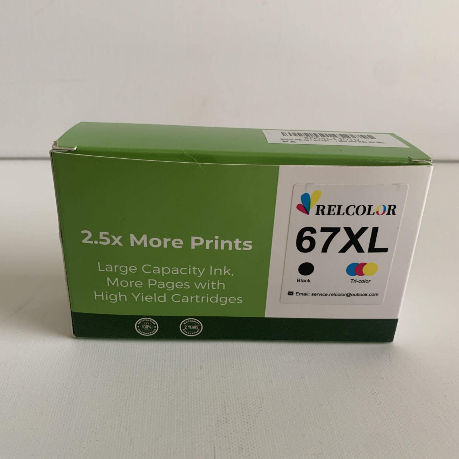 Relcolor HP 67XL Ink Cartridges Black & Tri-Color Combo New