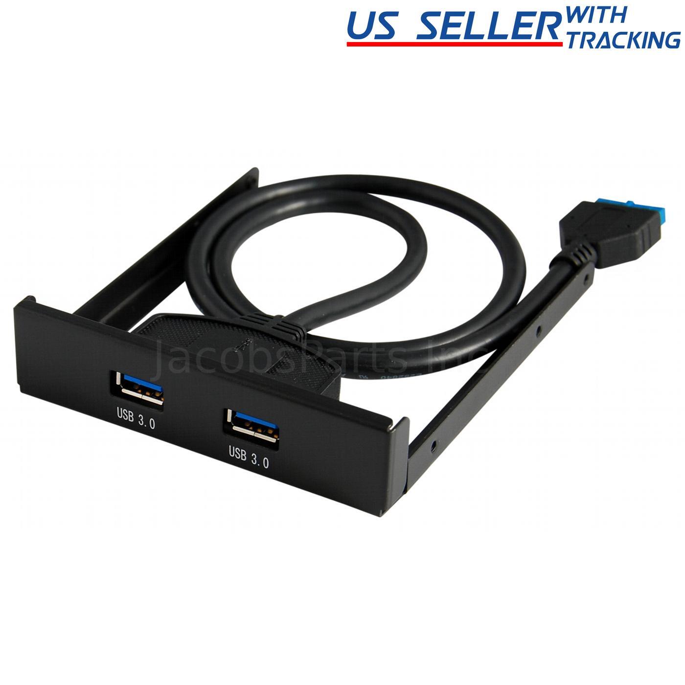 USB 3.0 Front Panel 3.5" Expansion Bay to 20-Pin MoBo Bracket Cable (2-Port)