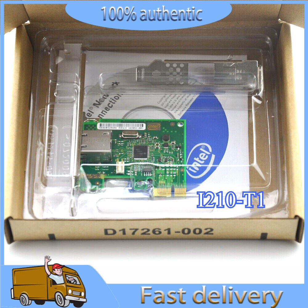 Intel I210-T1 Chip Gigabit Ethernet/Network Card(NIC),Single PCI Express 2.1 X1