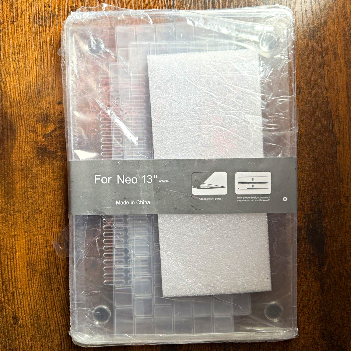 Clear Rigid Plastic Shell Case for Apple MacBook Neo 13 A3404 Scratch-Resist