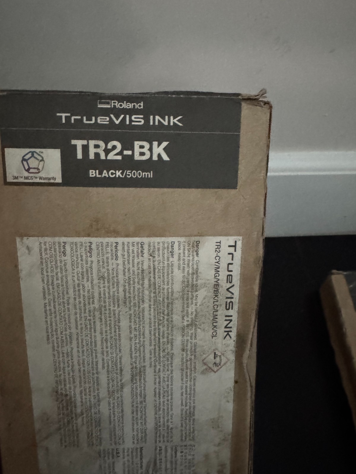 New Genuine Roland TrueVis INK Cartridge TR2-BK 500cc SEALED BLACK