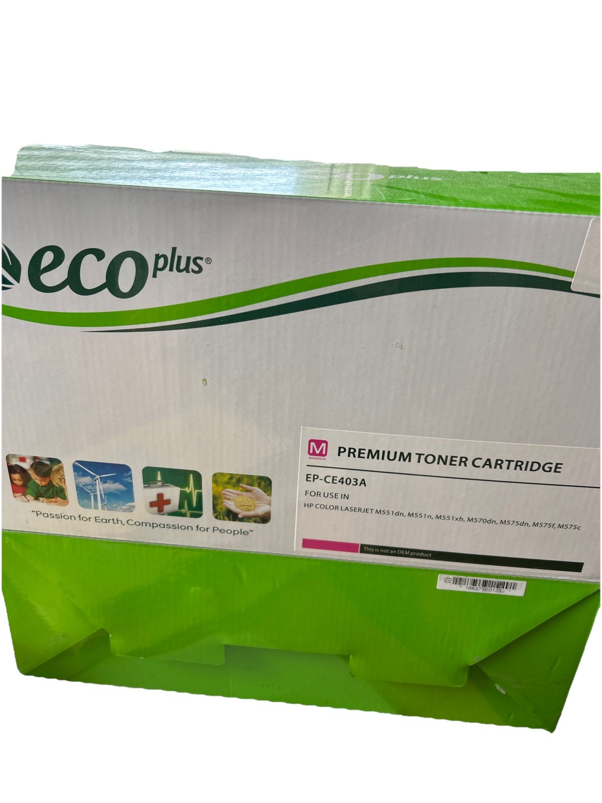 ECO PLUS Premium Toner Cartridge Magenta EP-CE403A for HP Laserjet Printers NEW