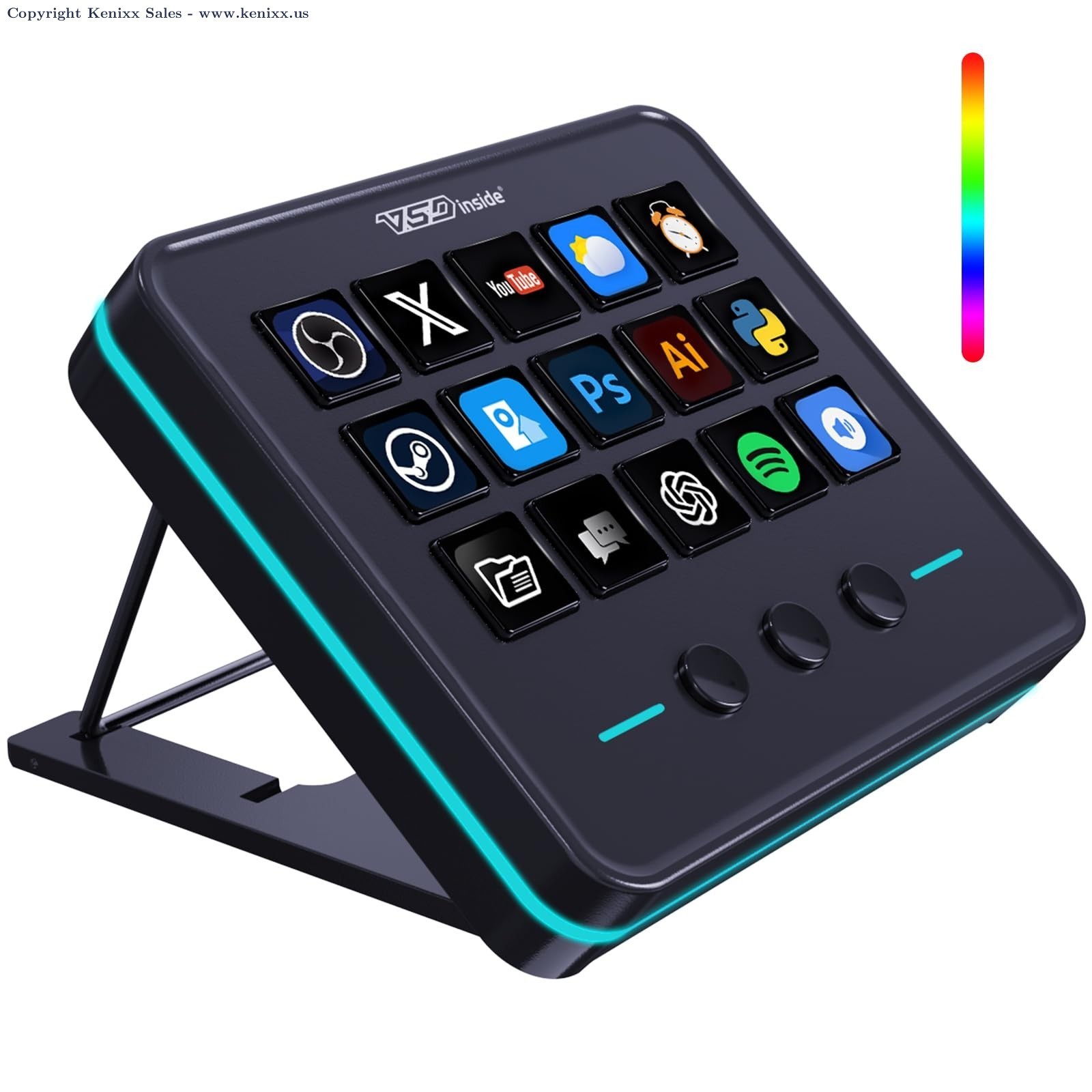 VSDinside Macro Keypad, Stream Controller Deck Gaming Streaming Shortcut Keyboar
