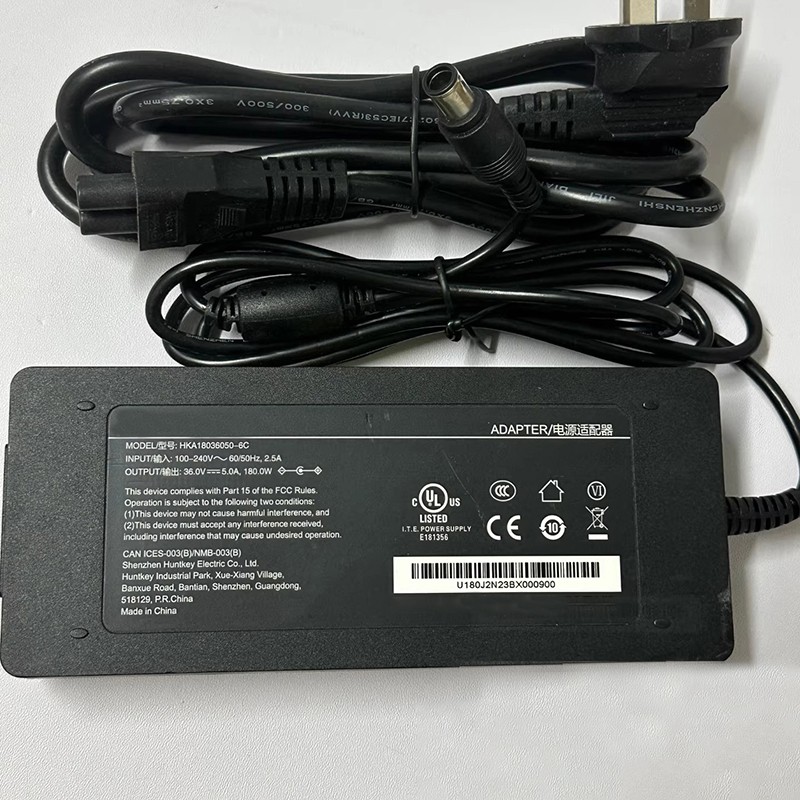 Power Supply Adapter For Huntkey HKA18036050-6C 7.9x5.5mm Charger 36V 5A 180W