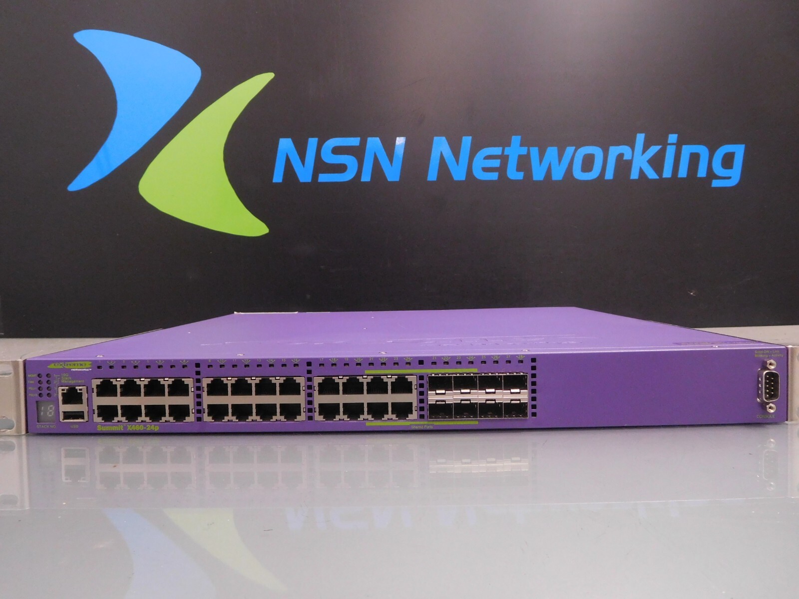Extreme Networks Summit X460-24P 16403 24-Port Gigabit PoE Switch SummitStack