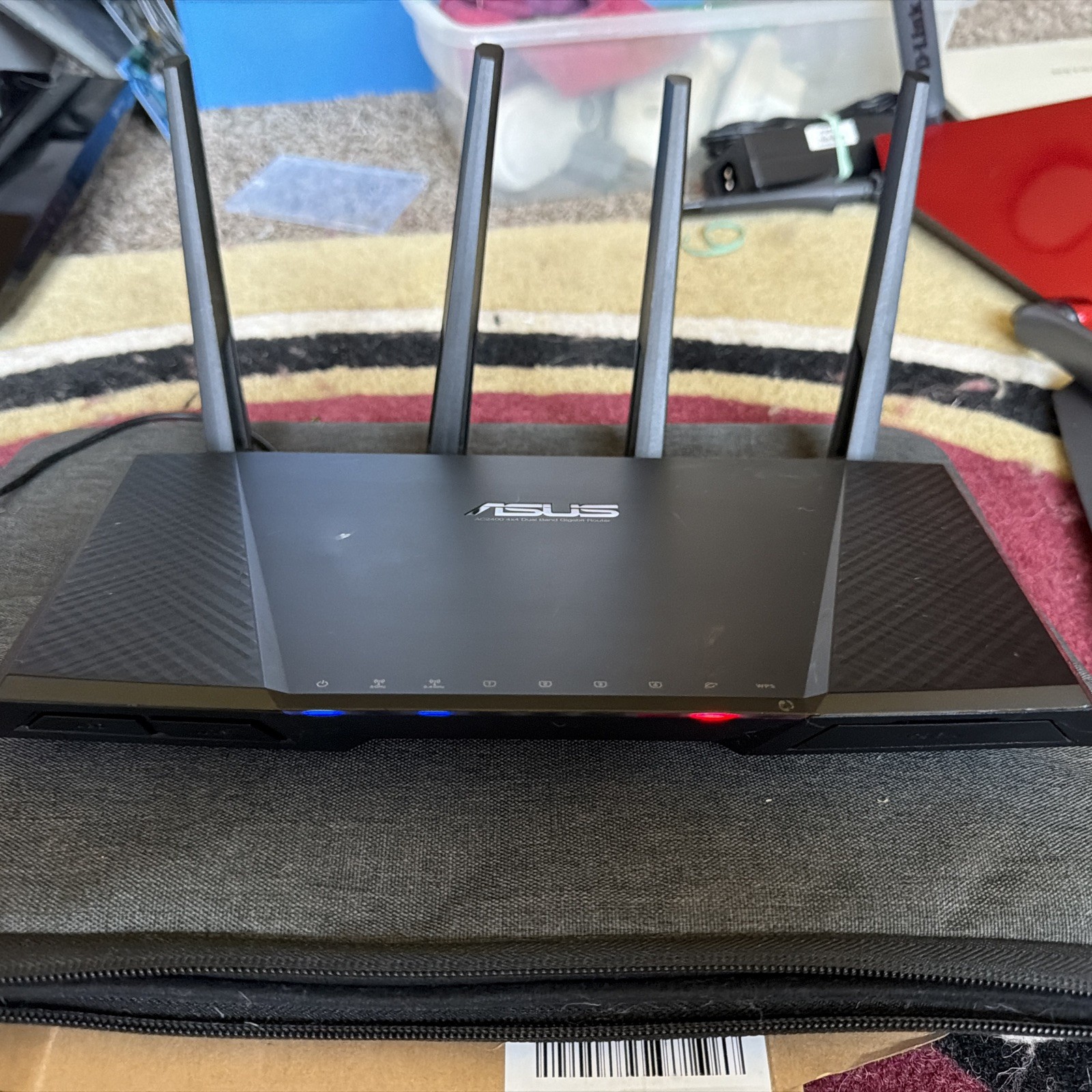 ASUS AC2400 4x4 Dual Band WiFi 5 RT-AC87U Wireless-AC Router Tested W/Adapter