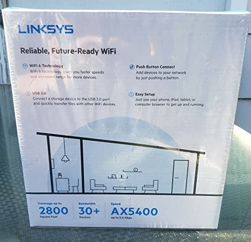 Linksys E9450 Wi-Fi 6 Dual-Band AX5400 Router - Black