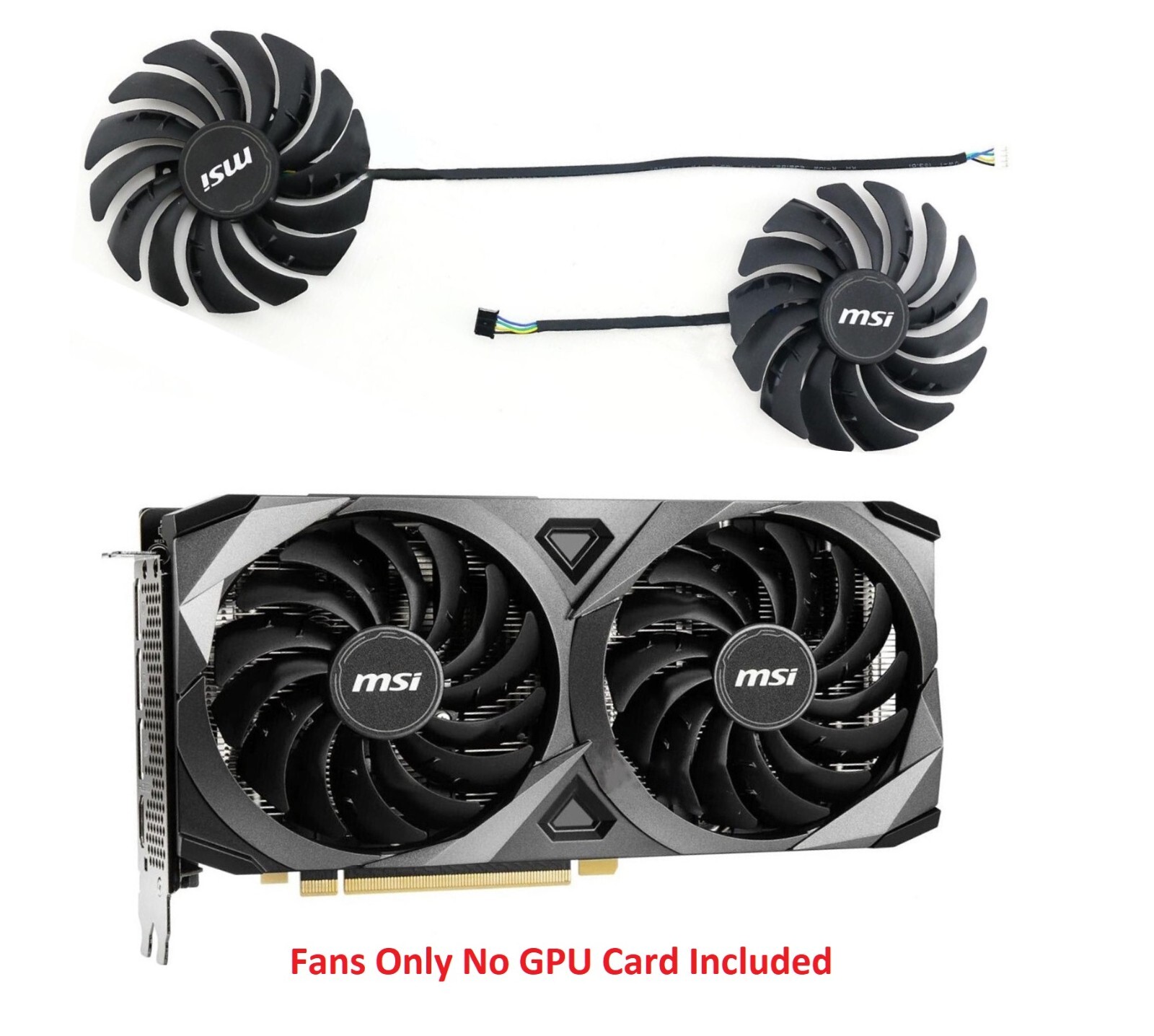 For MSI RX6700XT RX6600XT MECH 2X PLD10010B12HH Graphics Card Cooling Fan Cooler