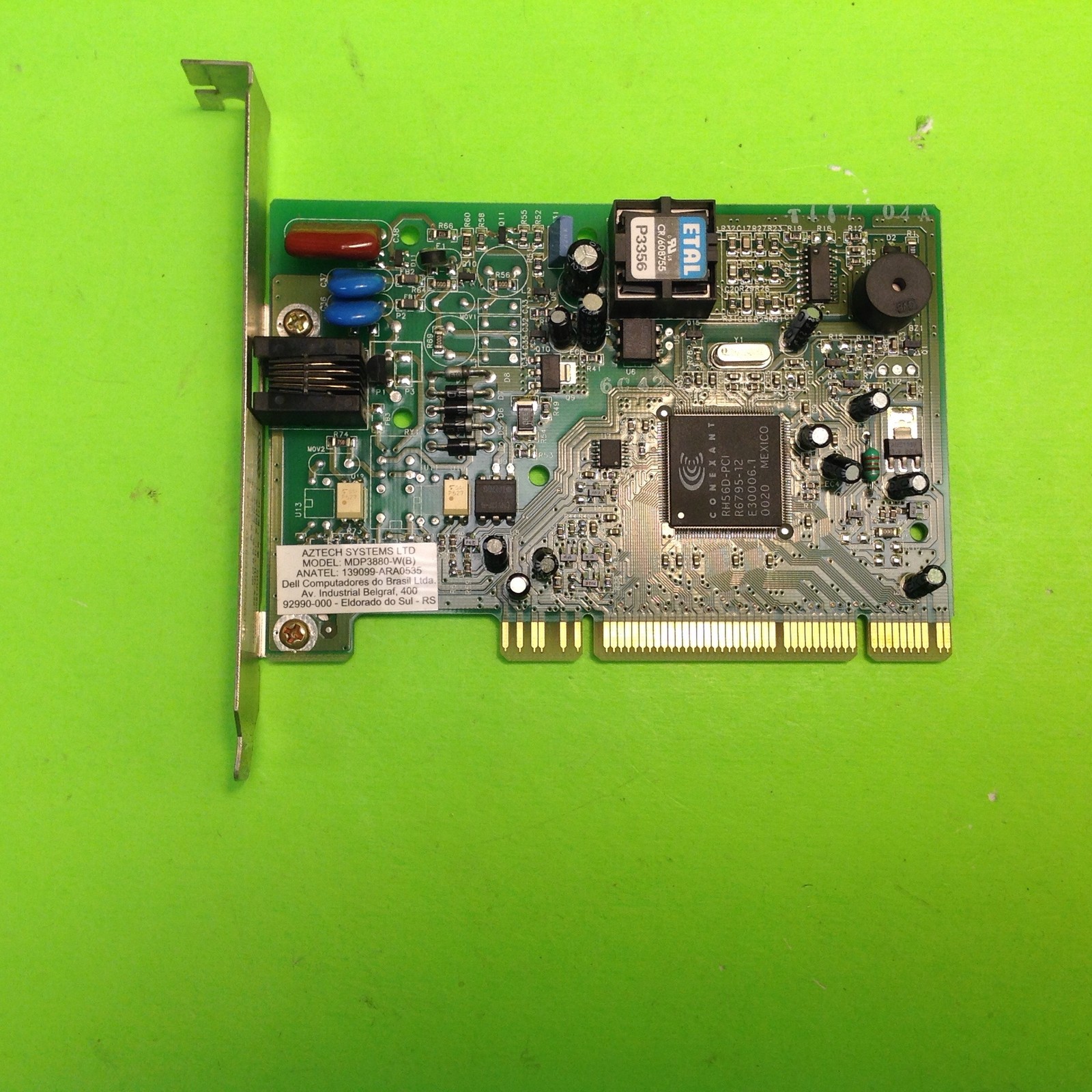 Dell Dimension L667R PCI 56K Data/Fax Modem MDP3880-W (B) CN-08644U Aztech