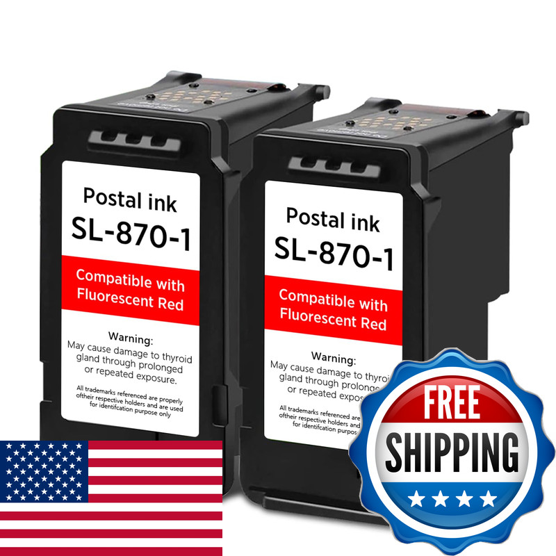 Fannster Sl-870-1 Fluorescent Red Ink Cartridge 2-Pack 18Ml High Yield