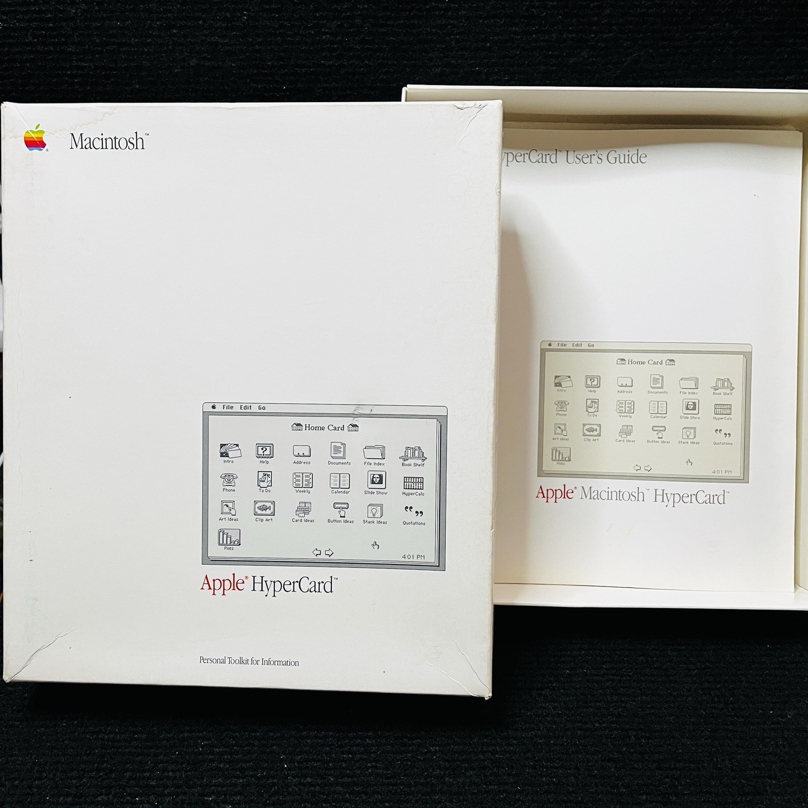 VTG  Historical APPLE HyperCard Software Macintosh M0556 Guide Manual & Box Only