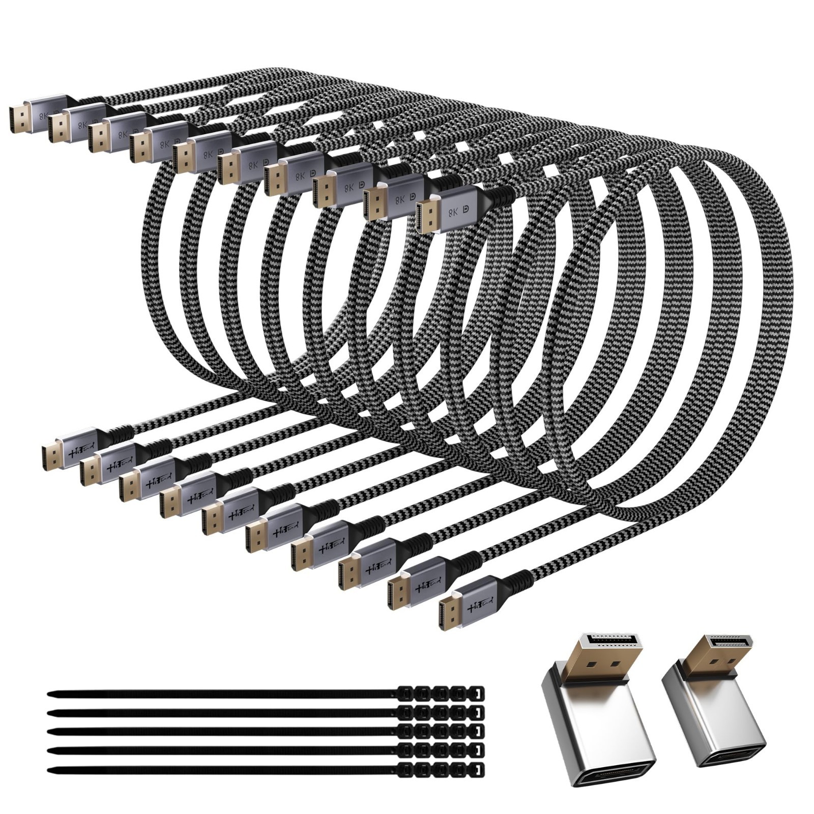 High-Speed 8K DisplayPort 1.4 Cable 4FT, 32.4Gbps, HBR3, HDR, Braided DP Cord +