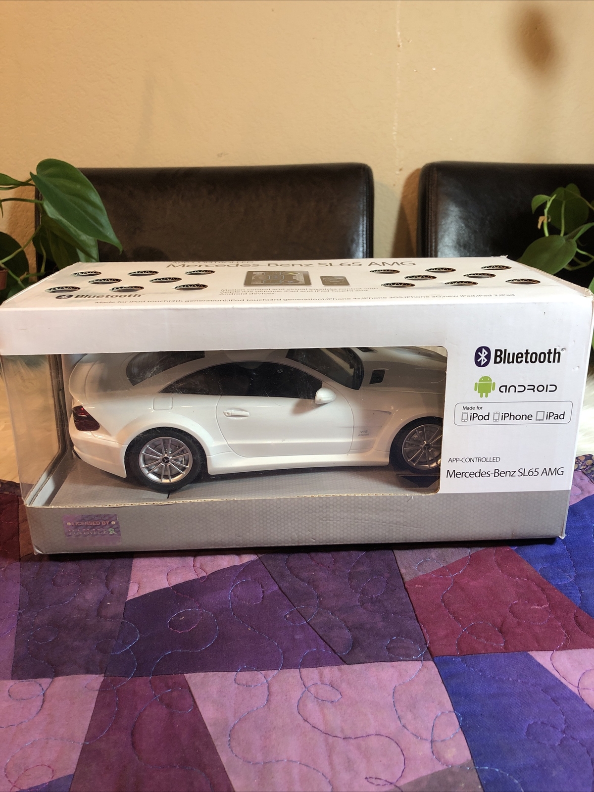 Mercedes-Benz SL65 AMG White Car App-Controlled w Apple iPhone iPod iPad Android