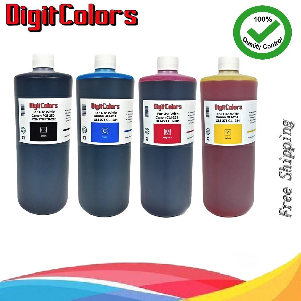 Refil Ink Kit bottles For Canon PGI-250 CLI-251 PGI-270 CLI-271 set 4 liters