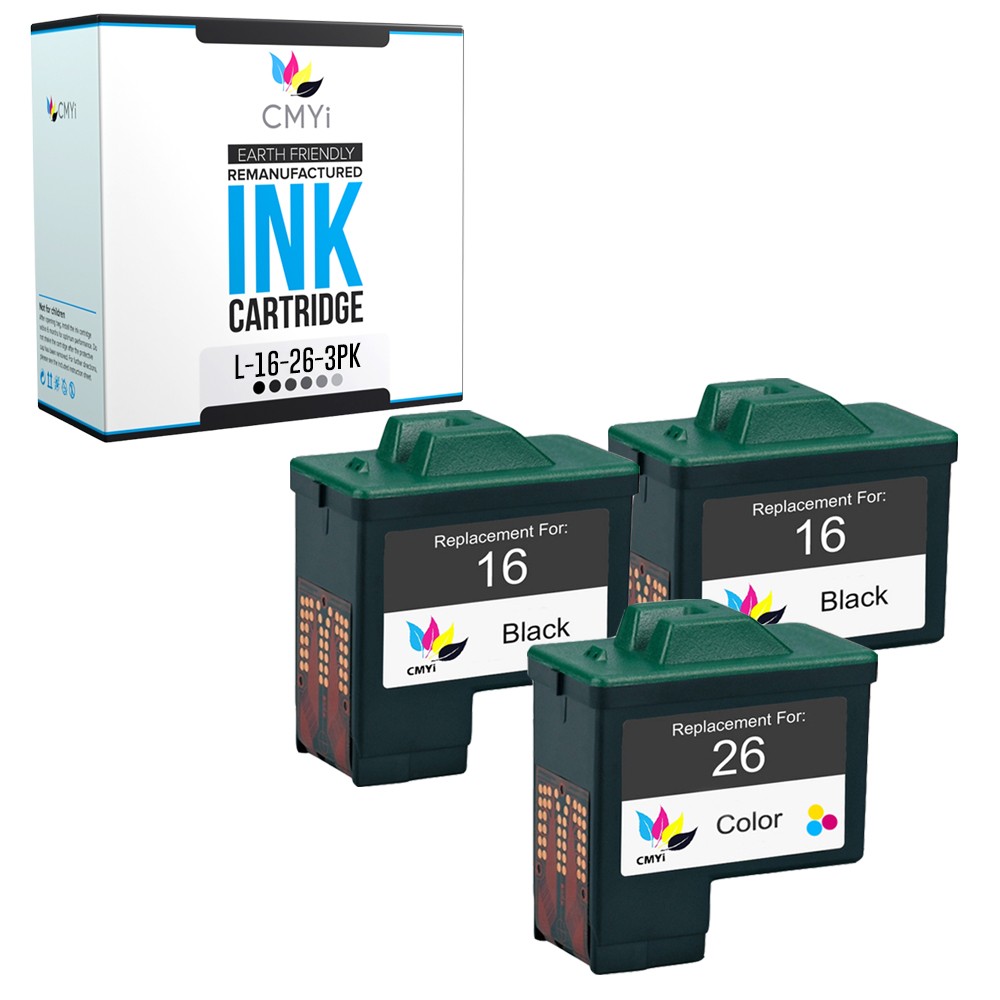 3PK Replacement Lexmark 16-26 Ink Cartridge for X Series X1140 X1150 X1155 X1160