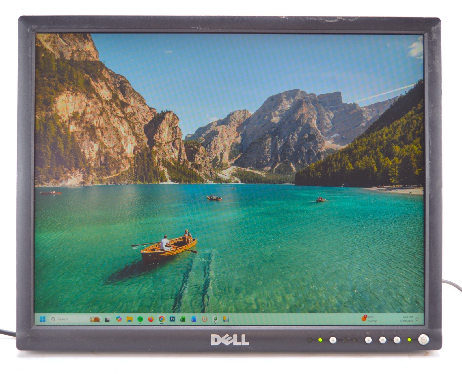 Dell 20" 2001FP LCD Monitor & Power Supply Grade B No Stand VGA DVI Composite