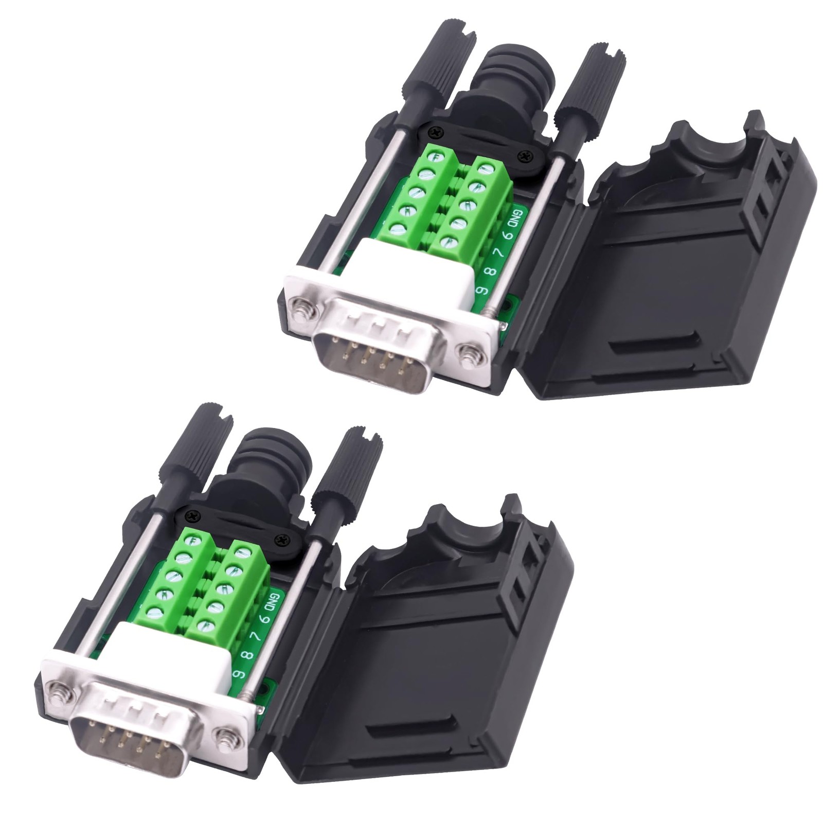 DB9 Male Solderless Connector Breakout Board RS232 DSUB 9 Pin Serial Adapter