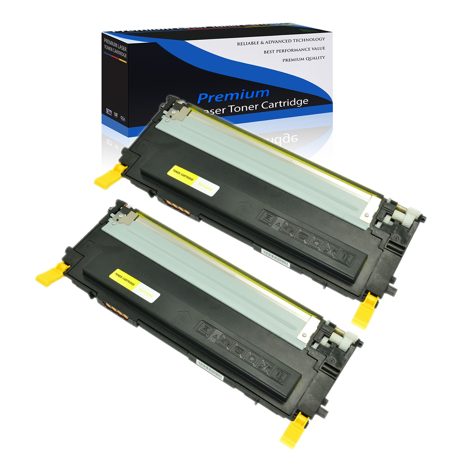 2PK Yellow CLT-M409Y Toner for Samsung CLX-3175 CLX-3175n CLX-3170n CLP-310n