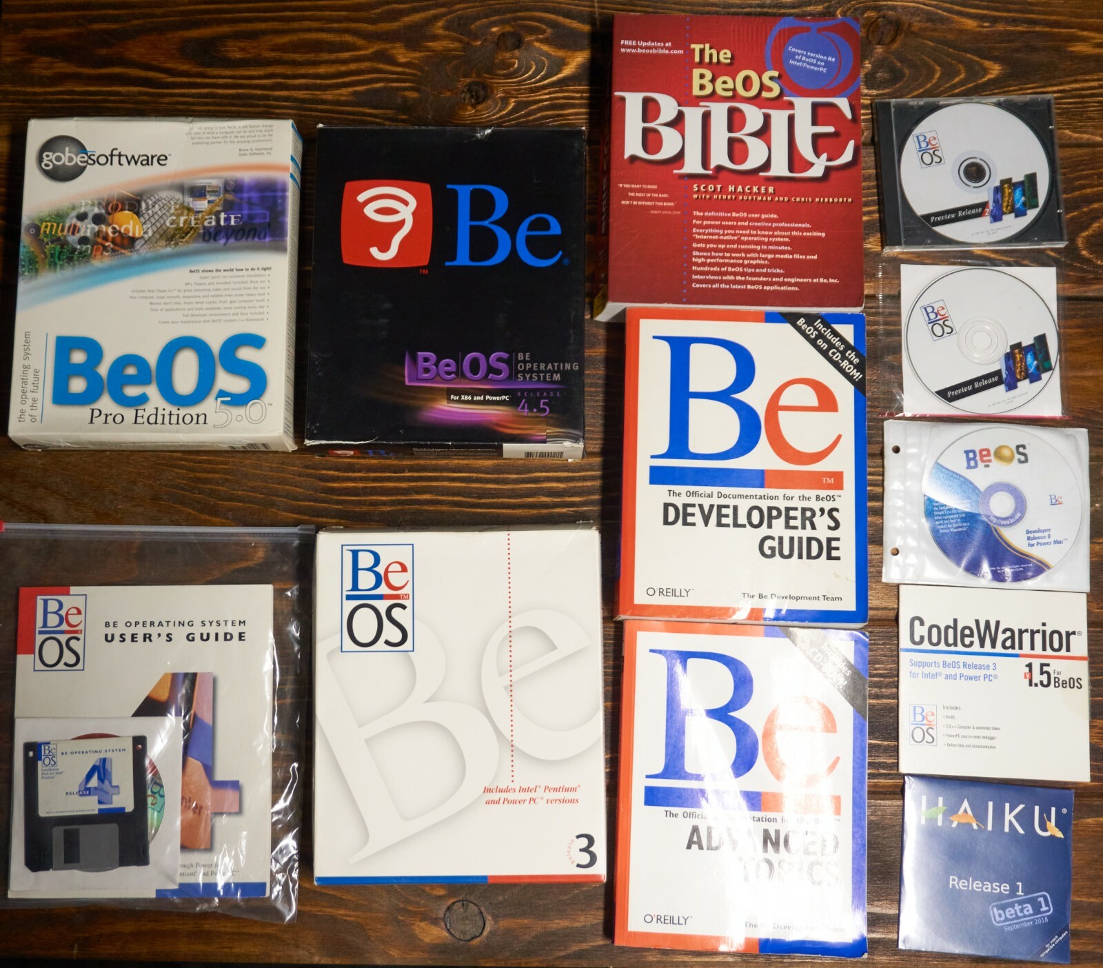 Near Complete BeOS Retail Software and Book Collection