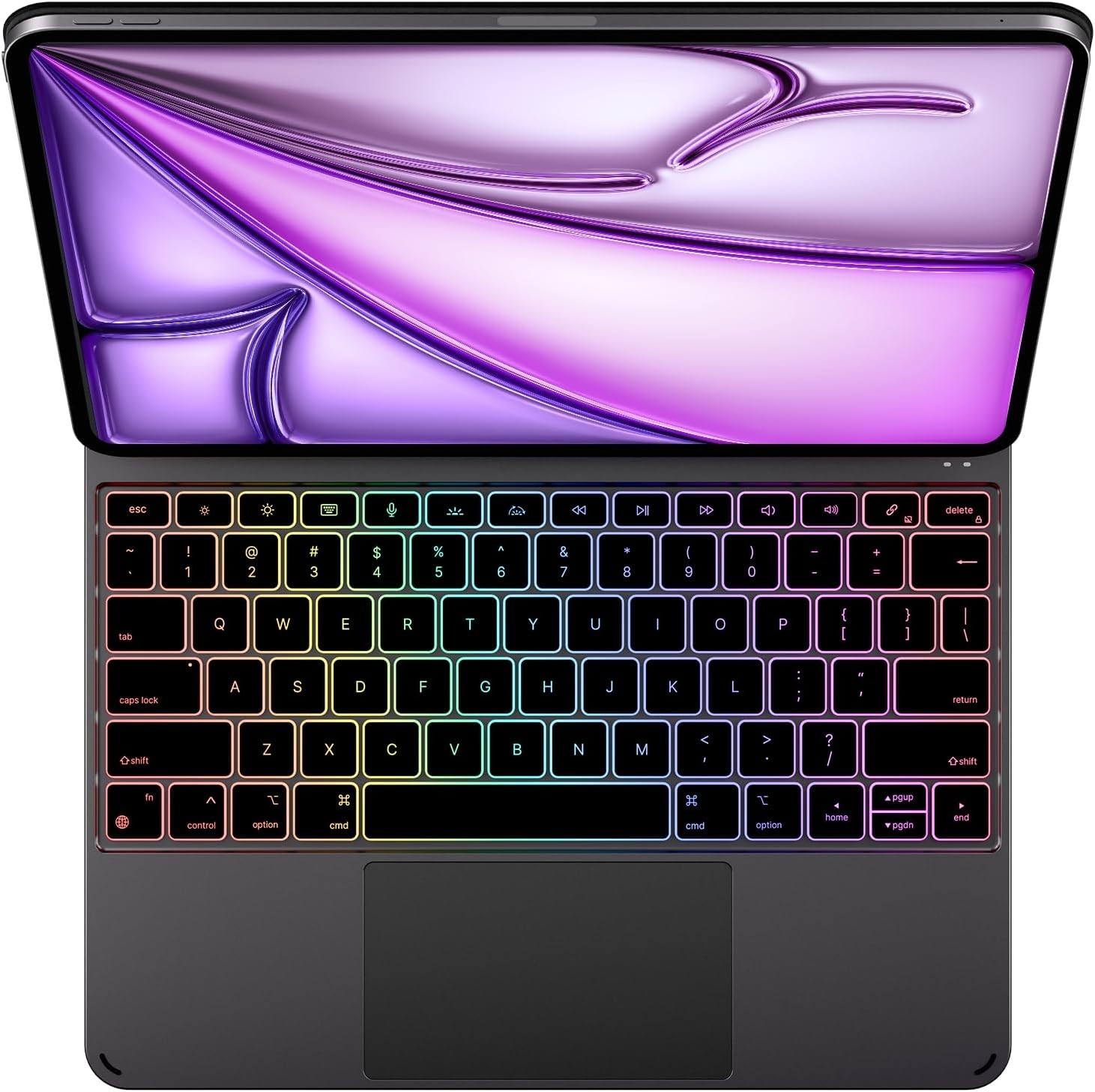 Typecase Edge Pro Keyboard Case iPad Air 13 M4/M3/M2 & Pro 12.9 RGB Space Black