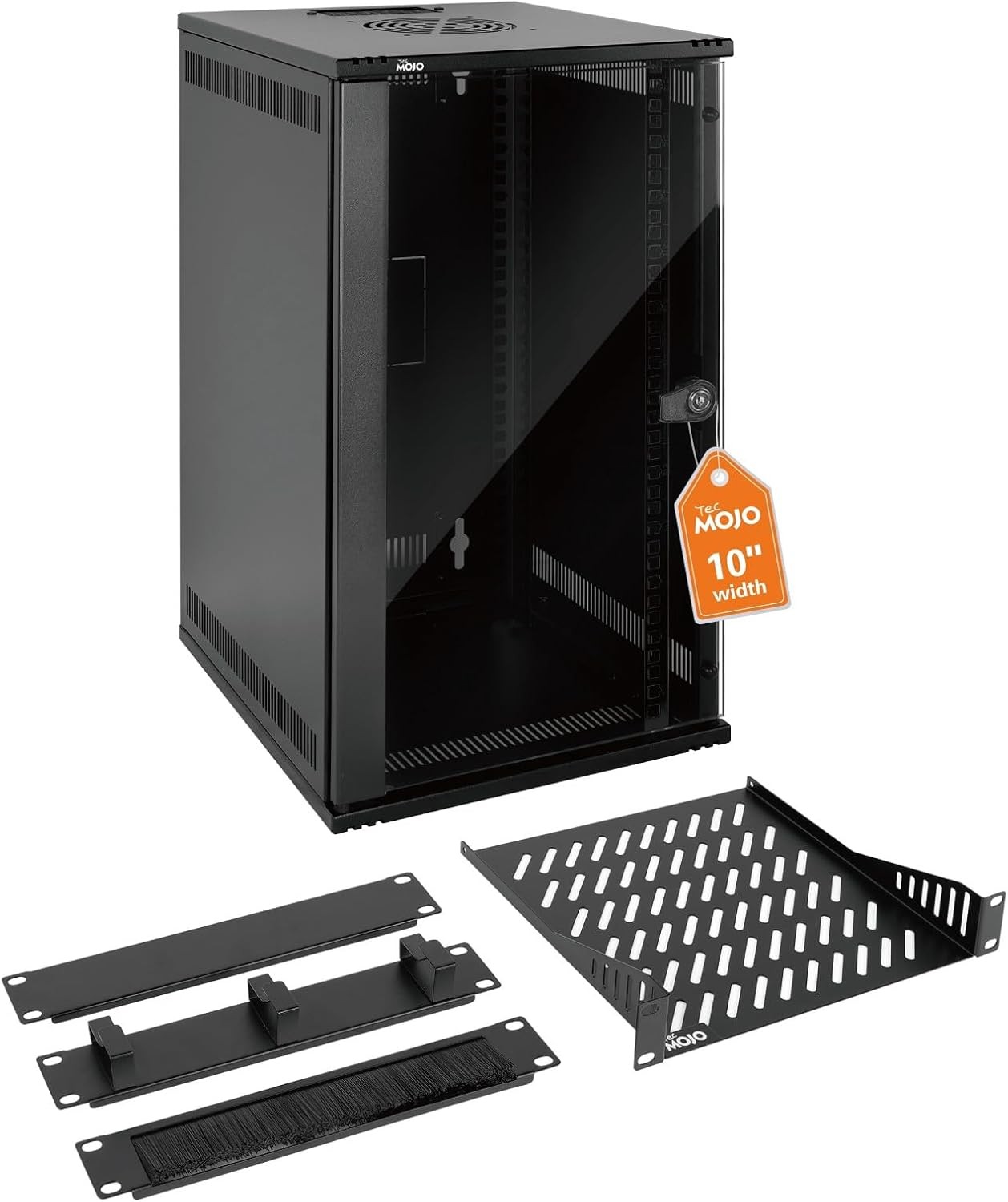 12U 10 inch Rack Wall Mount Network Cabinet Set 12.3W x 13D x 22.3H- Load