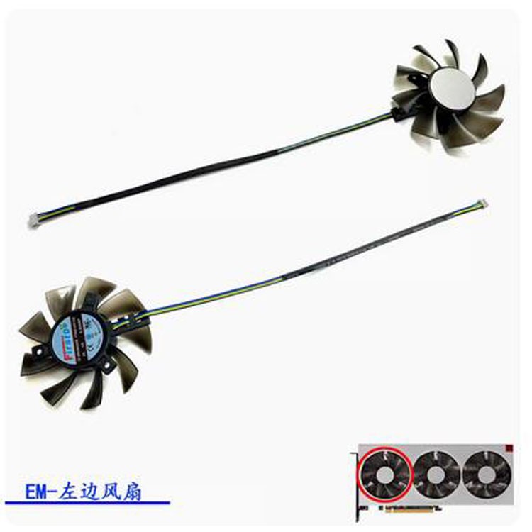Graphics Card Fan FD8015H12S For SAPPHIRE/ASUS/XFX/DATALAND/MSI AMD Radeon VII =