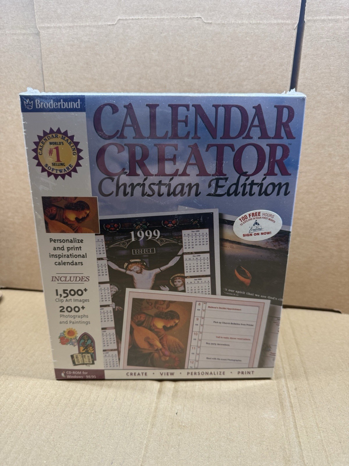 Calendar Creator Christian Edition PC Software Rare Vintage Unique New Sealed