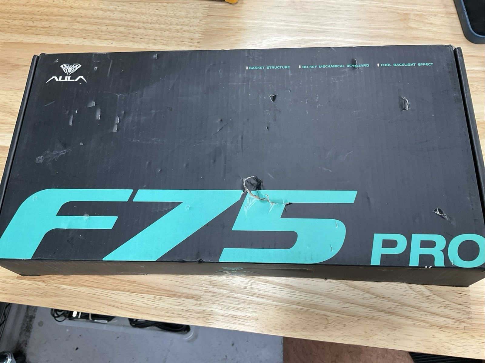 AULA F75 PRO Mechanical Keyboard Black Gradient Gray Illuminated QWERTY English