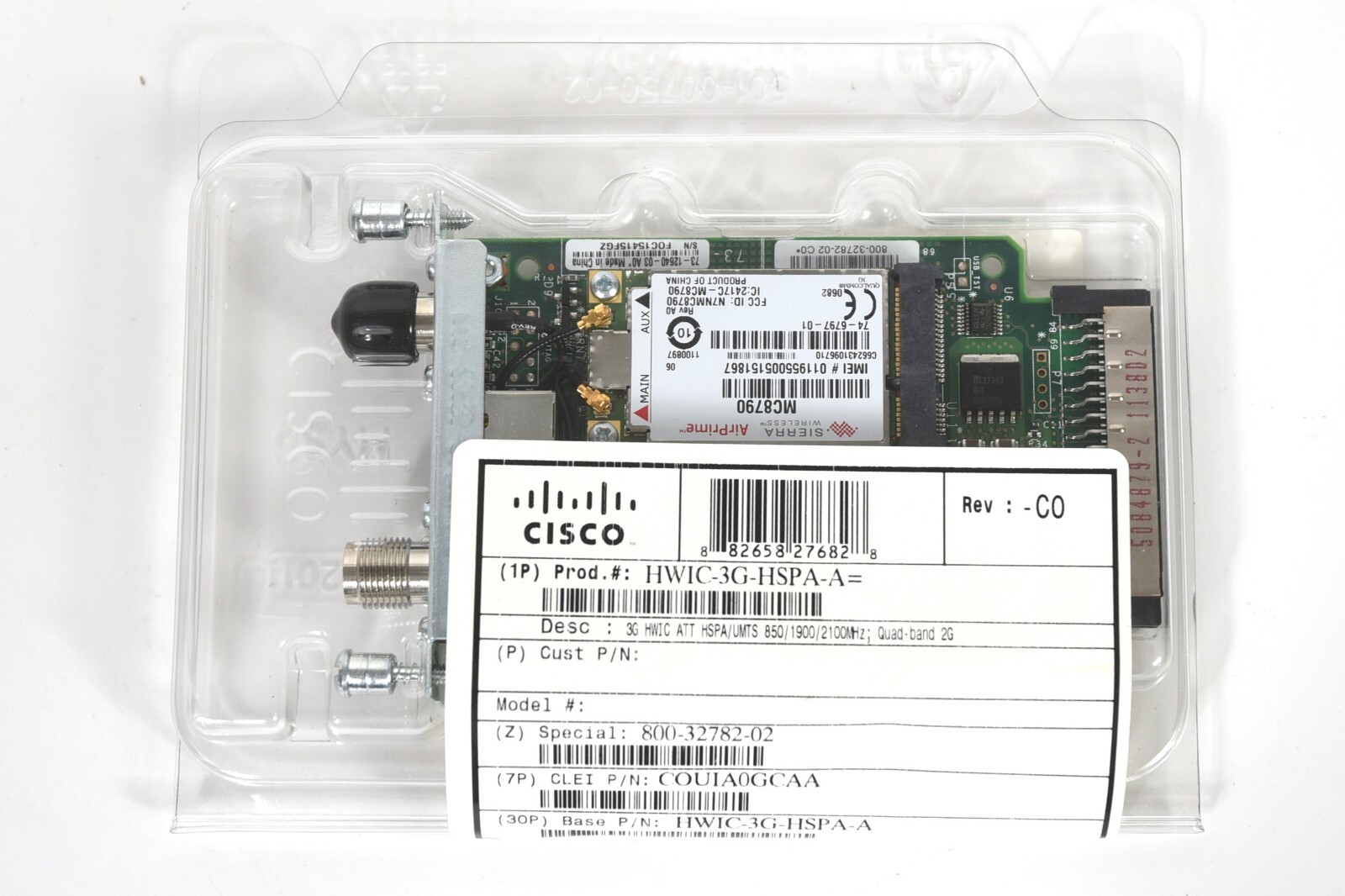 Cisco HWIC-3G-HSPA-A V02 3G WAN Interface Card – 73-12640-02 / 800-32782-02