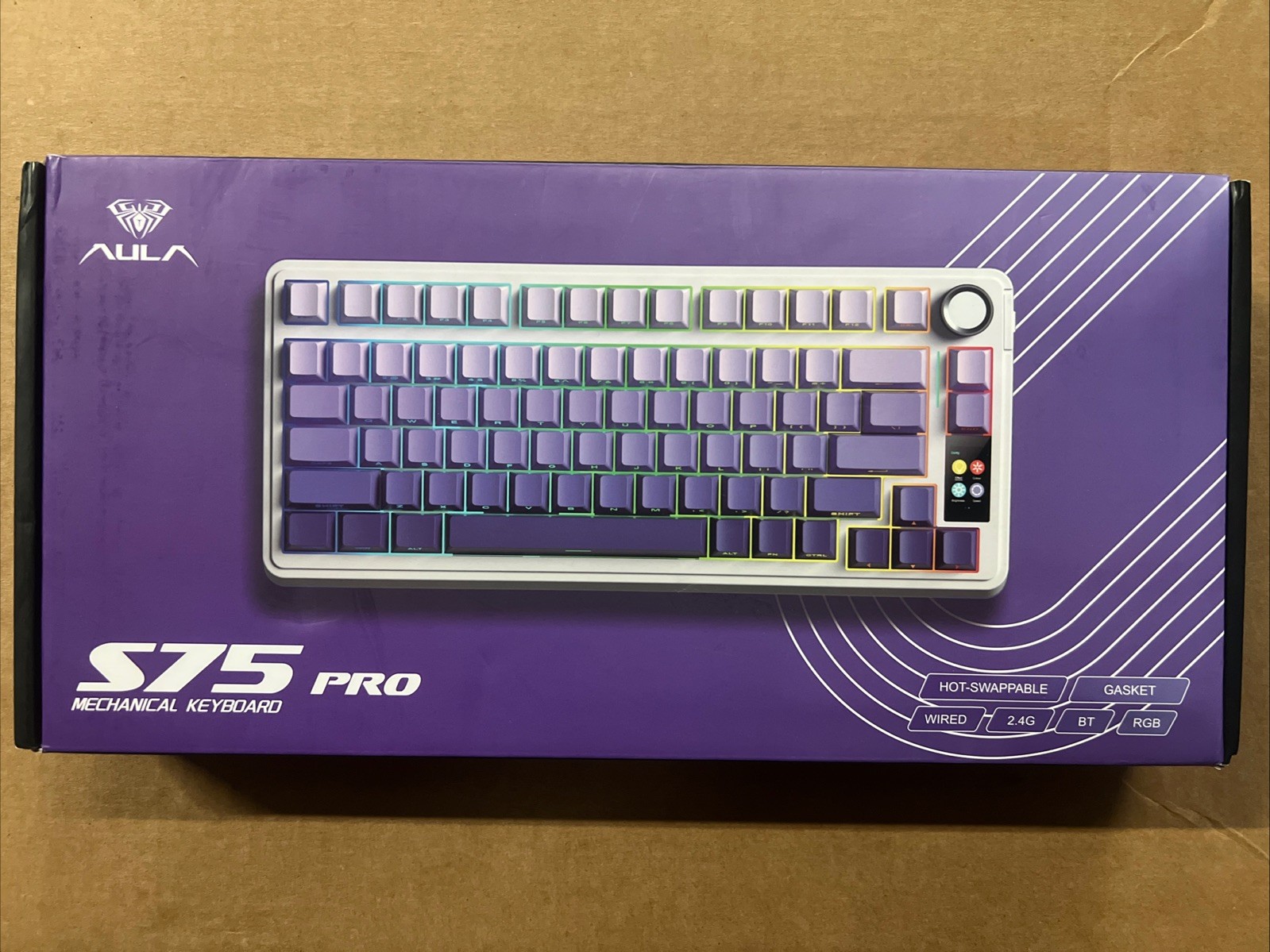 AULA S75 Pro 75% Wireless Mechanical Gaming Keyboard TFT Screen
