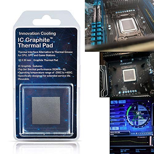 2 PCS 40x40mm Graphite Thermal Pad Permanent Paste Grease PC Replacement