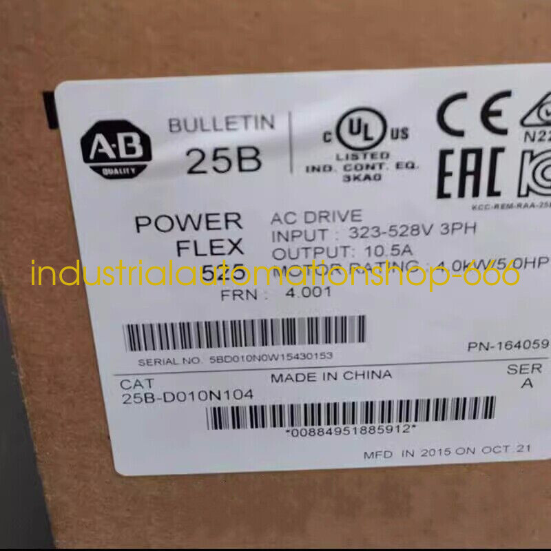 1PC NEW 25B-D010N104 SER A Powerflex 525 AC Drive 4KW 5HP Via DHL or FedEX