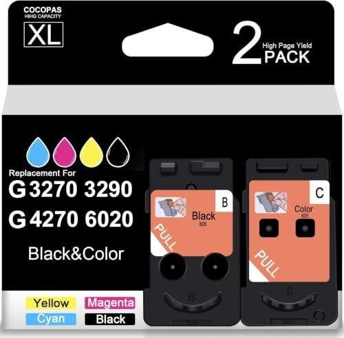 Print Head Set Combo Pack: 2 Count Replacement for Inkjet Printers
