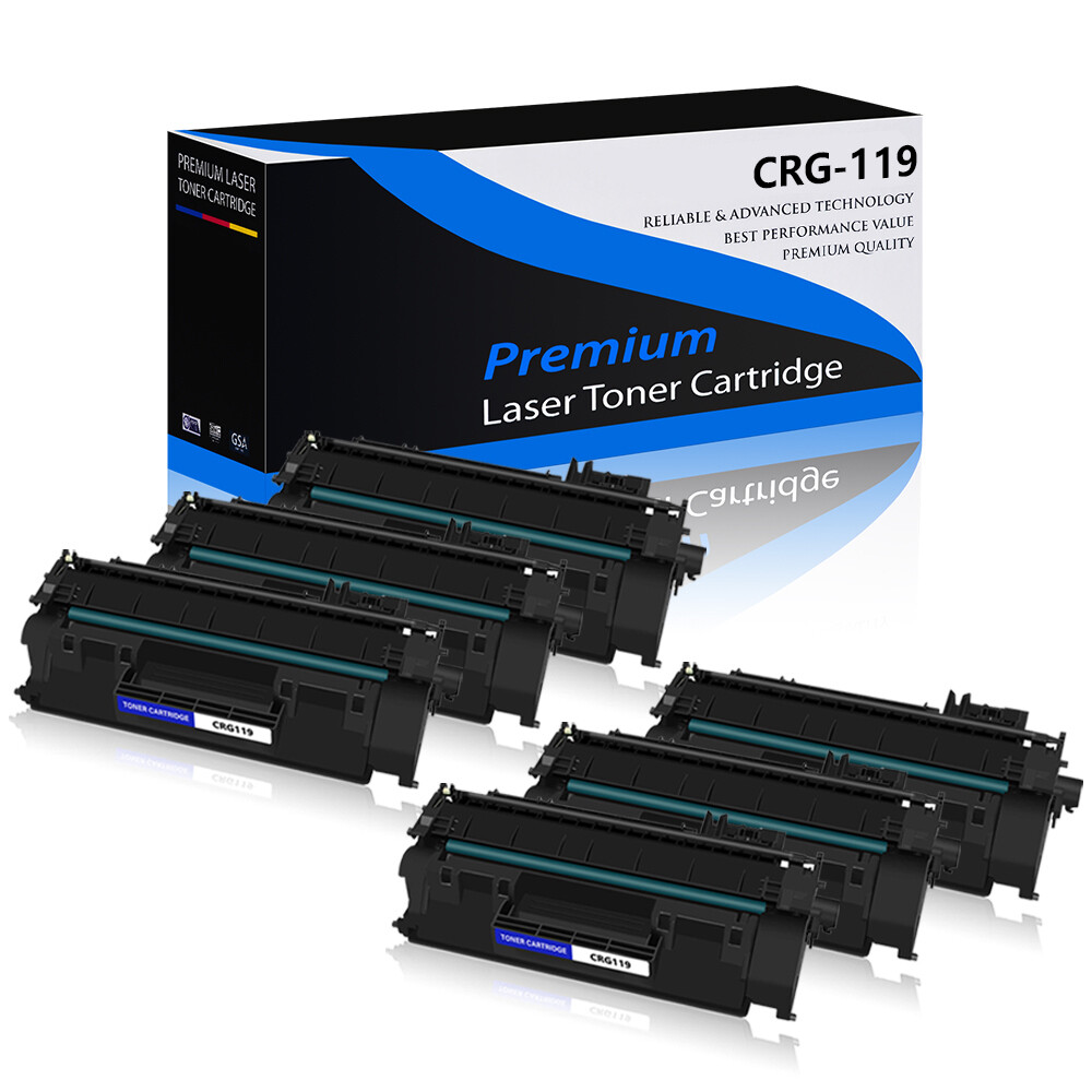 6 PACK CRG119 C119 Toner Cartridge for Canon ImageClass LBP6300dn LBP6650dn