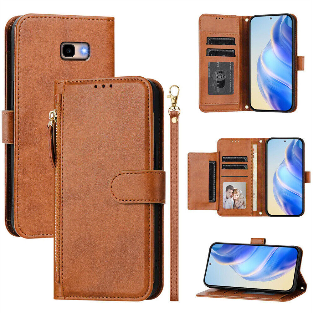 Flip Zipper Leather Wallet Cover Case For 17 16 15 14 13 12 11 Pro Max 17E 16E