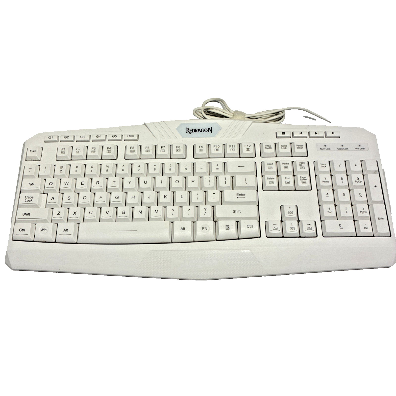 Redragon S101W Wired RGB Backlit Gaming Keyboard White with 6 Color LED Modes