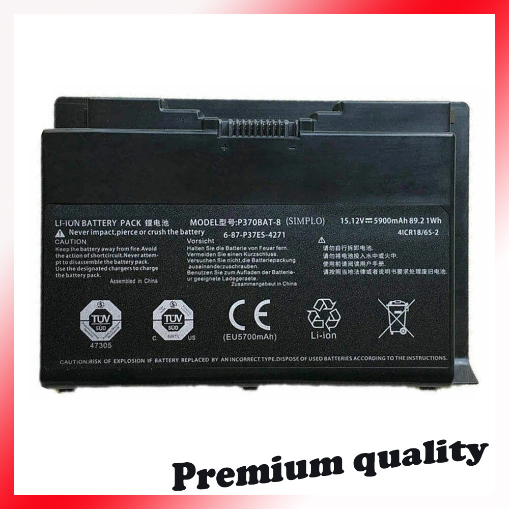 Battery P370BAT-8 6-87-P37ES-4271 For CLEVO P370SM-A P377SM-A P370SM3