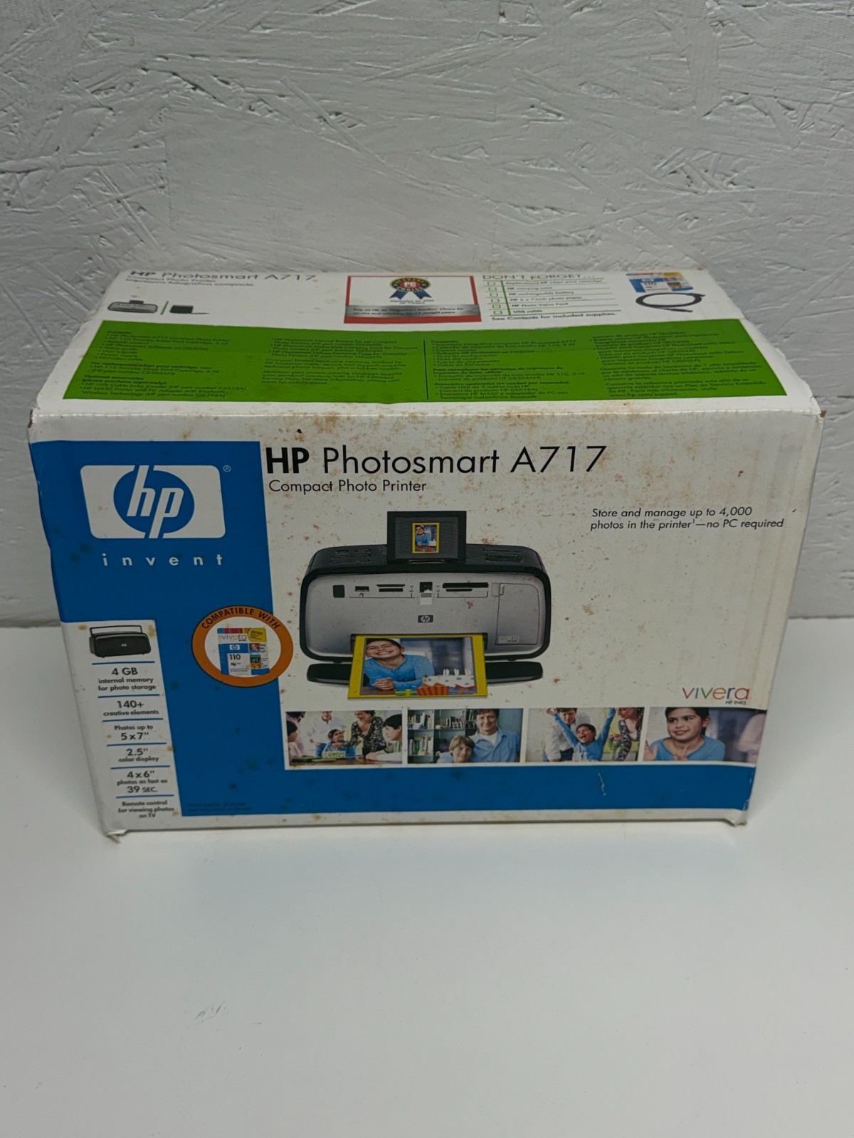 HP Photosmart A617 Compact Photo Printer 5X7 4x6 Photos Factory New Sealed