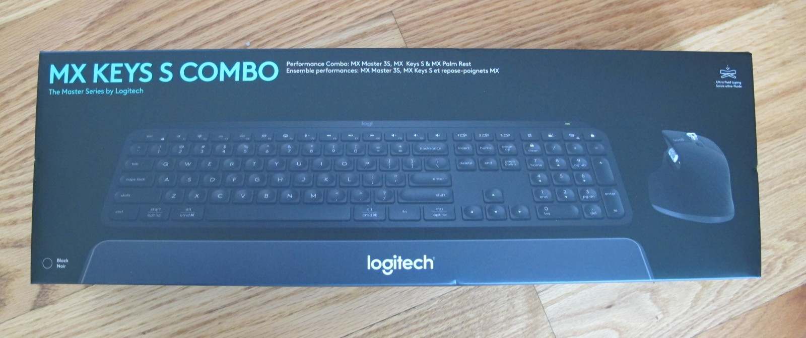 Logitech MX Keys S Combo Performance Wireless Keyboard and Mouse with Palm Rest