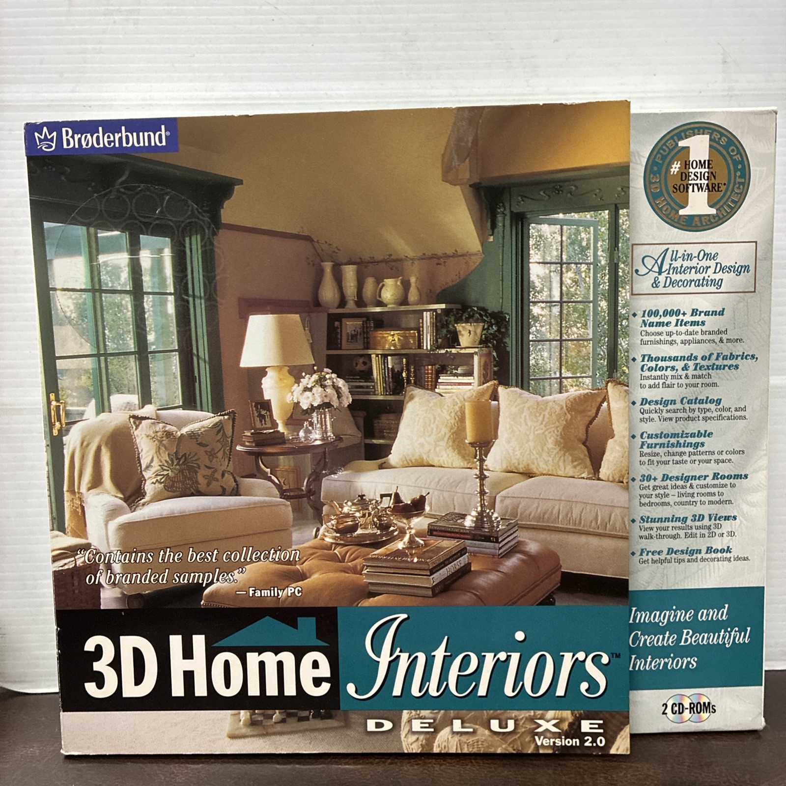 3D Home Interiors Deluxe 2.0 - Interior Decorating Software 1998 - BRAN NEW