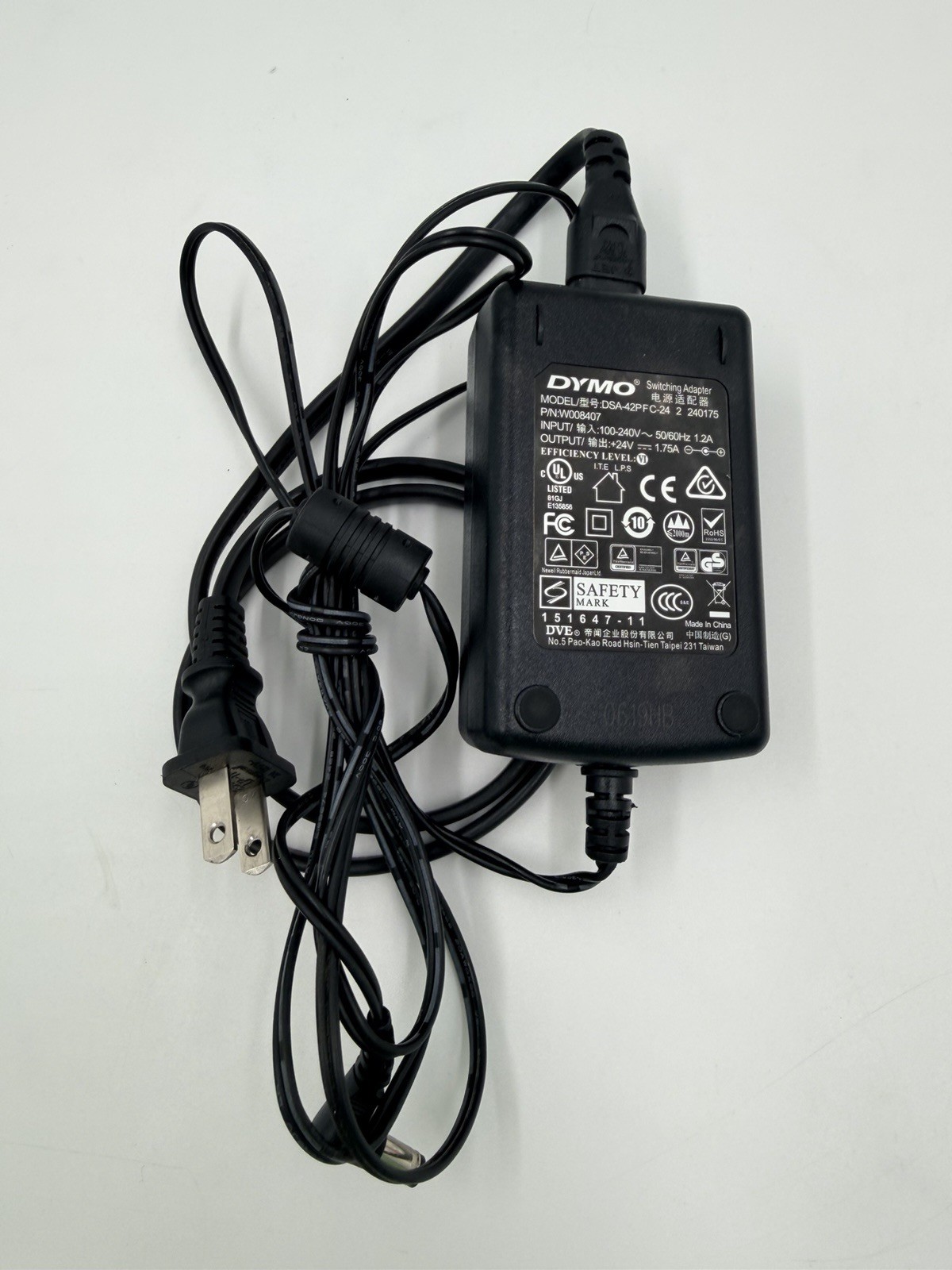 Genuine DYMO Label Writer 450 Switching Adapter DSA-42PFC-24 Power Supply