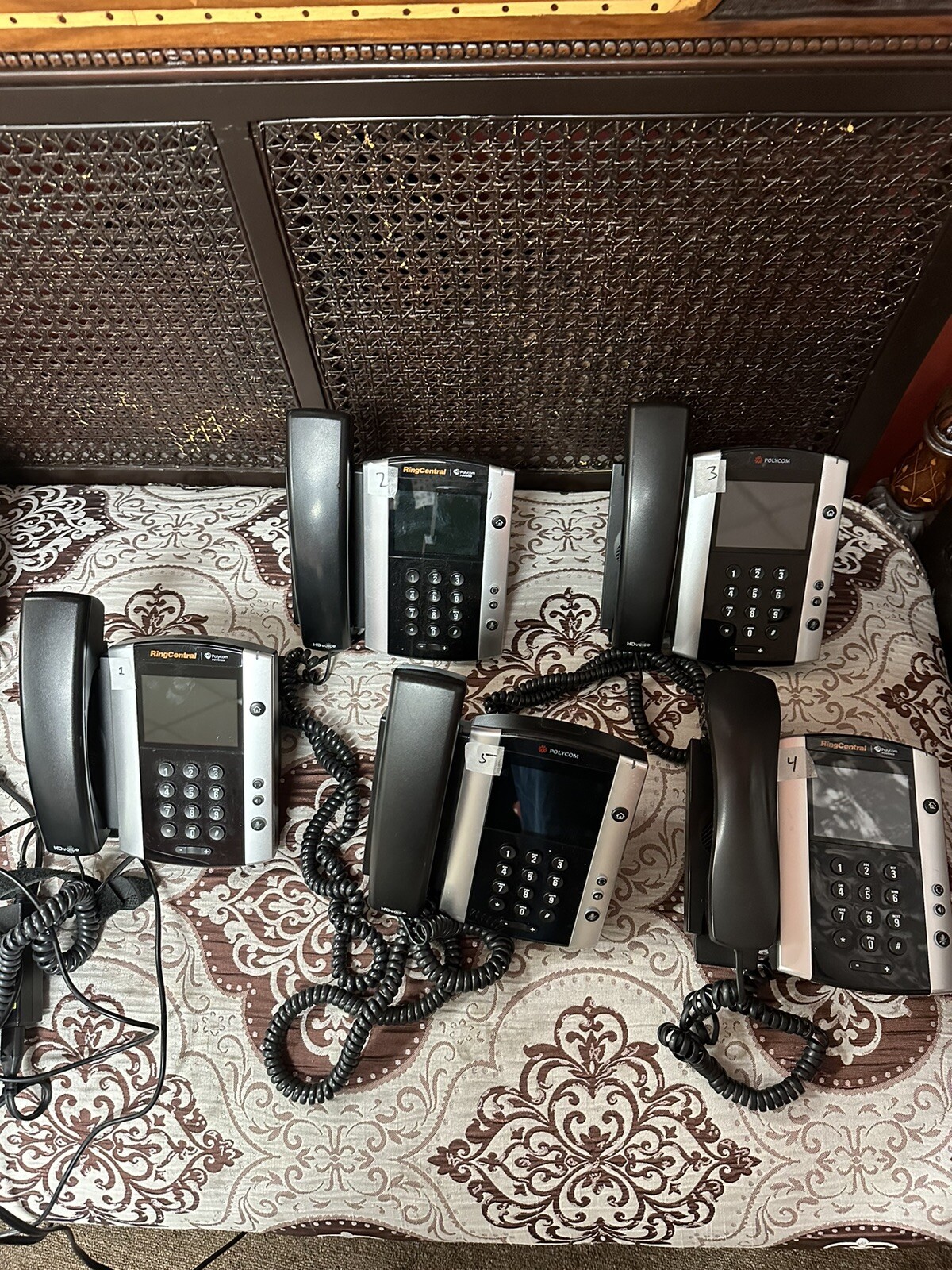 Lot of 5 Polycom RingCentral Phones