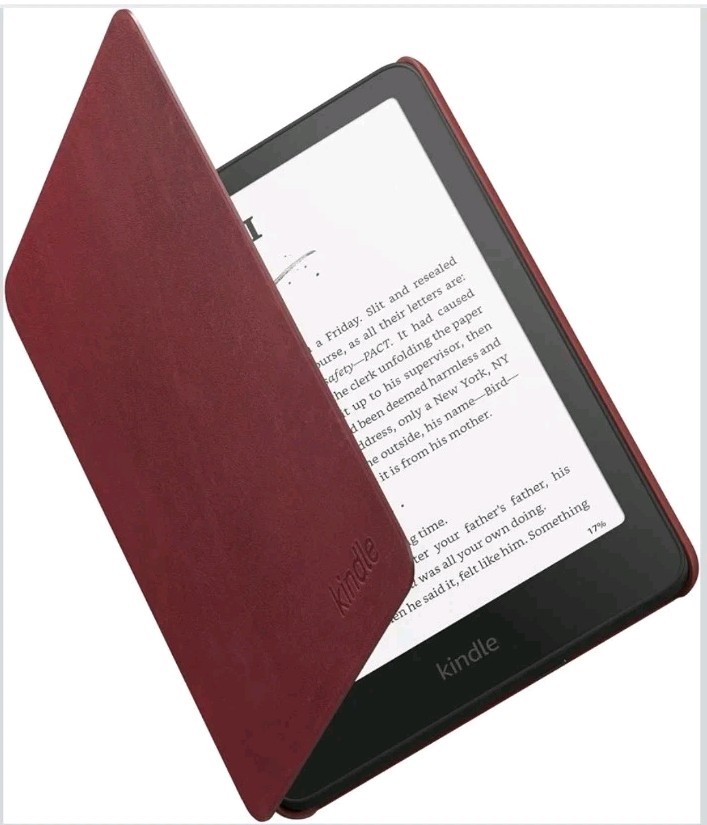 Amazon Kindle Paperwhite and Kindle Colorsoft Case, Lightweight, Leather, Ruby