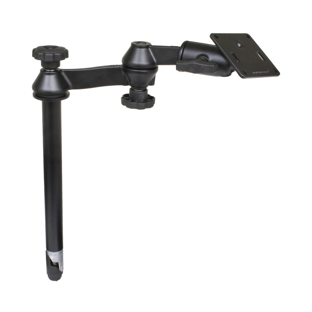 RAM 12" Upper Pole w/ Double Swing Arms & 75x75mm VESA Plate RAM-VP-SW1-12-2461