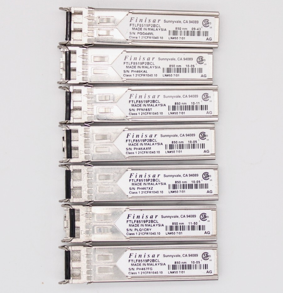 Finisar FTLF8519P2BCL 1000Base-SX SFP Transceiver (Lot of 7)