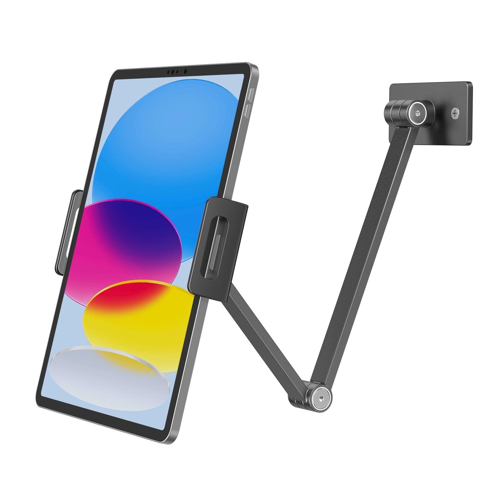 Tablet Wall Mount Holder,360° Rotating Flexibly, Height and Angle Adjustable,...