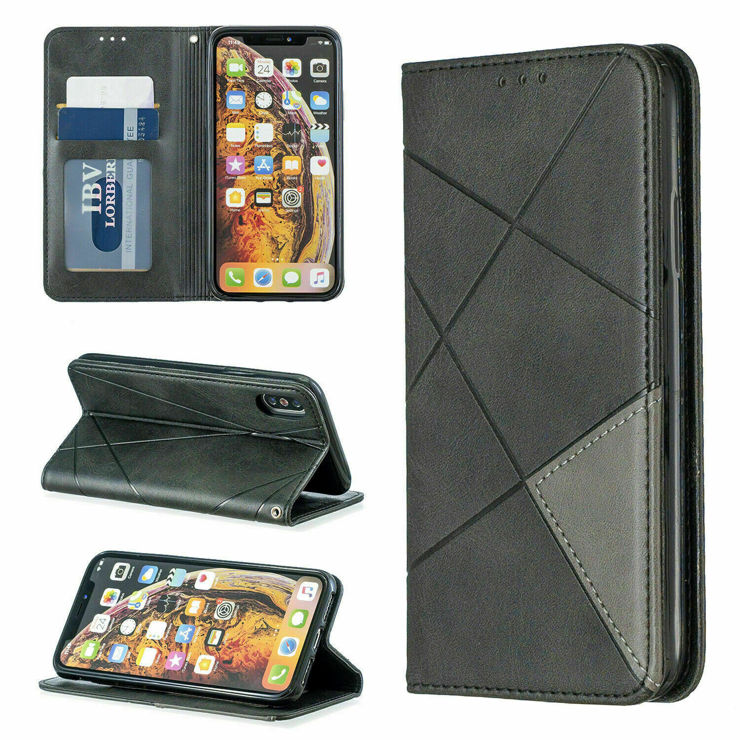 Leather Flip Wallet Cover Case For Huawei P30 P40 P50 Pro P smart Honor 9A 9C 5G