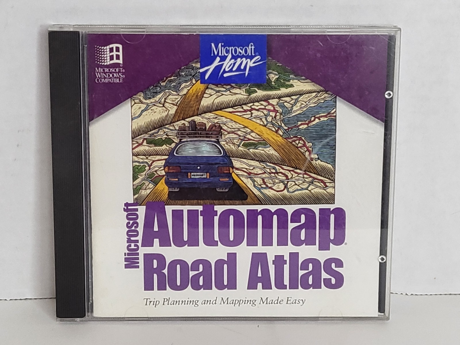 Vintage NOS 95' Microsoft Home Automap Road Atlas 3.5" Disk CD Rom Computer