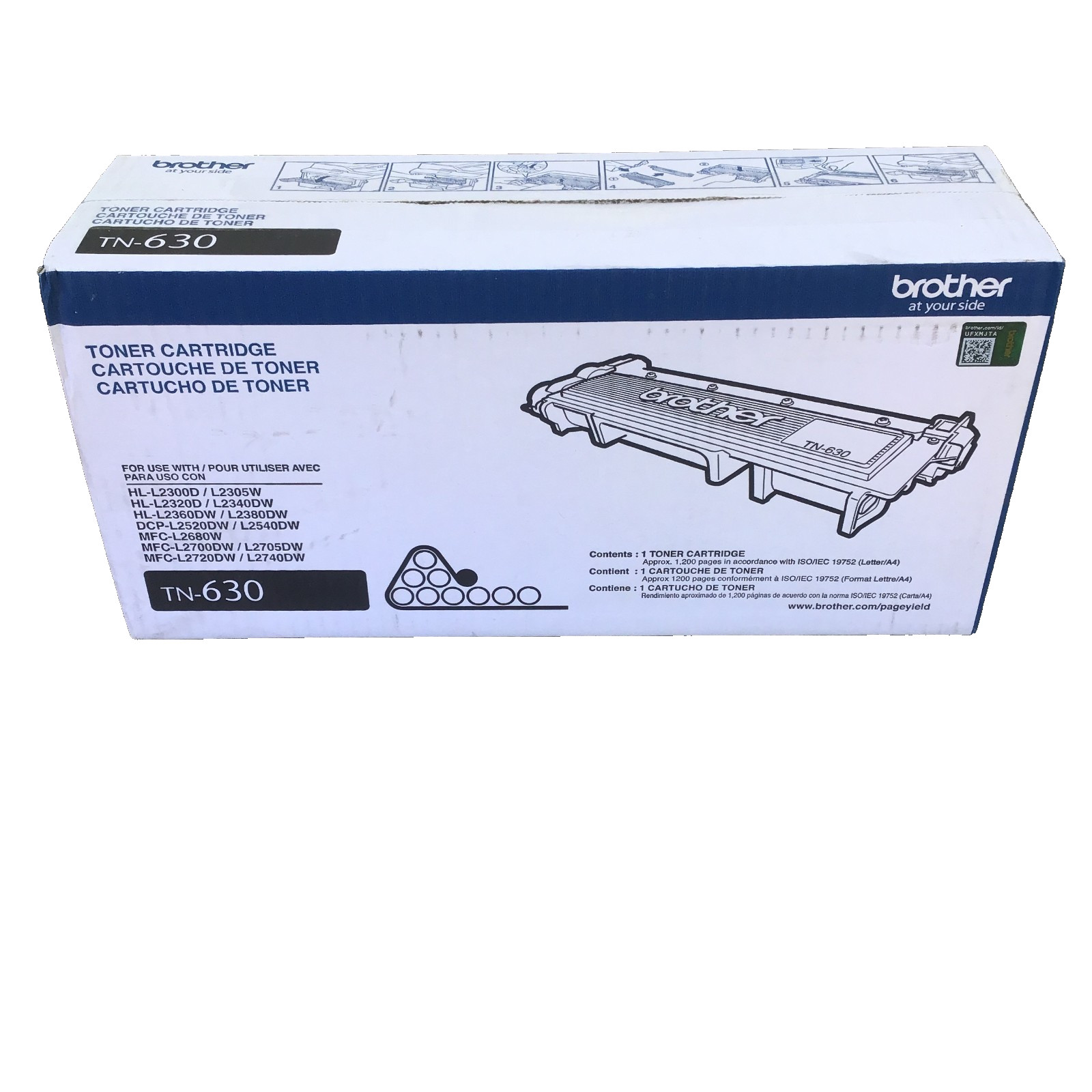 Brother TN-630 “High Yield” Toner Ink Cartridge Genuine OEM Authentic SEALED