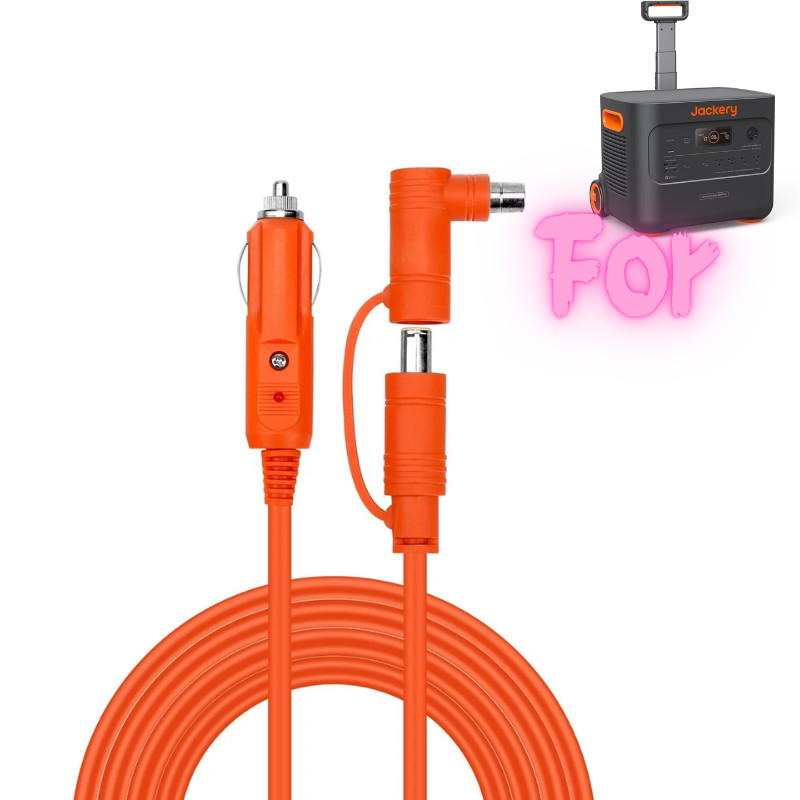 14AWG Car Charger with DC7909/8020 Plug for Jackery Explorer 3000 Pro/2000